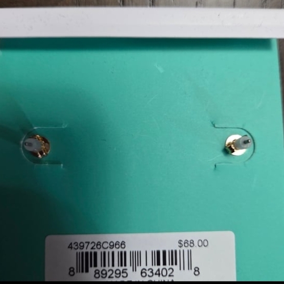 Kurt Geiger Gold-Tone Multicolored Crystal Teardrop Stud Earrings - Picture 6 of 6